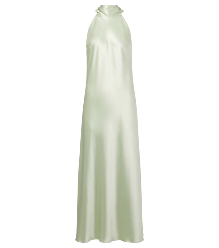Photo: Galvan Sienna scarf-detail satin maxi dress