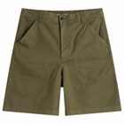 Norse Projects Men's Kvitfell Relaxed Twill Shorts in Olive Night