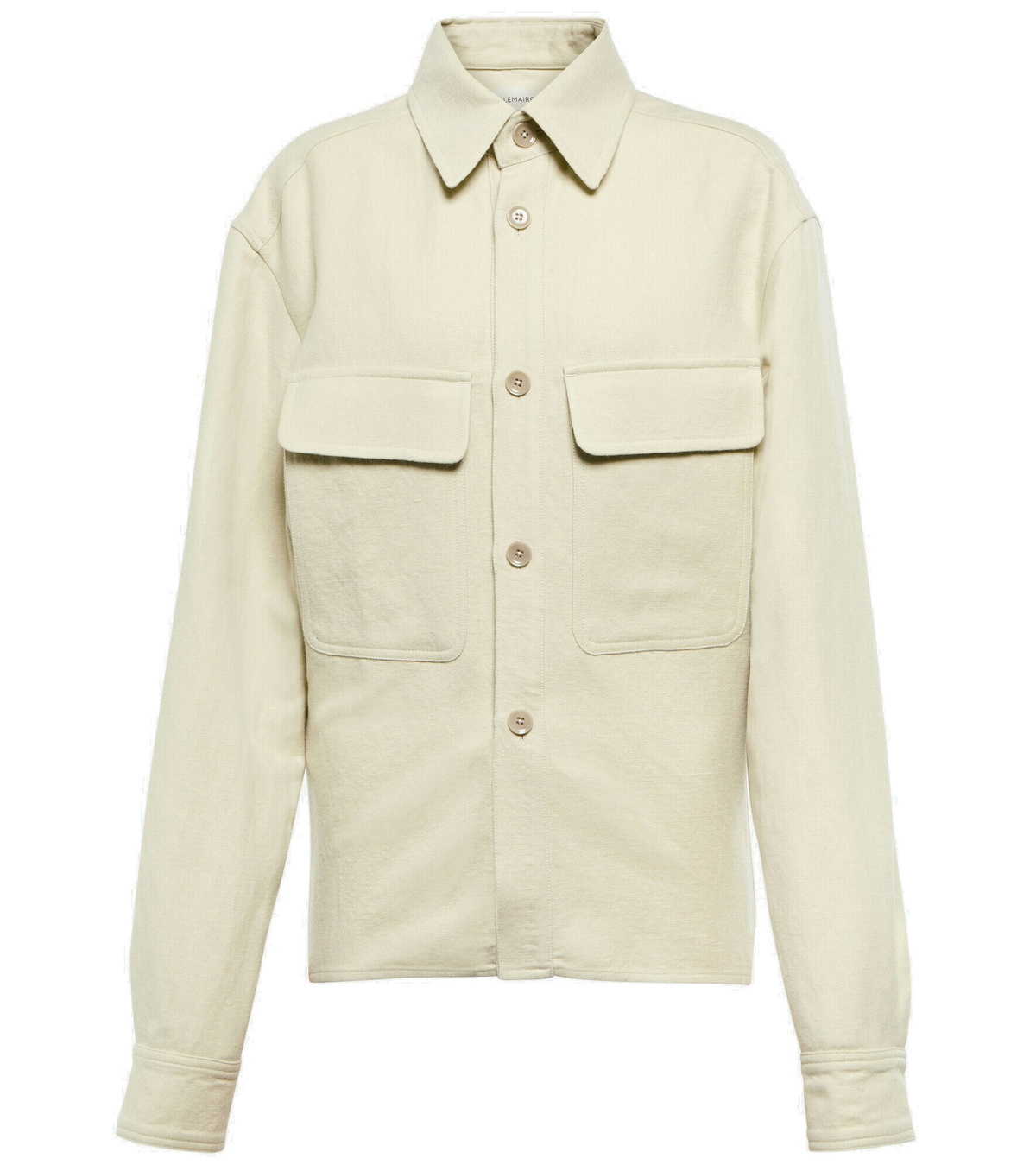 トップス LEMAIRE LONG OVERSHIRT - LIGHTFELTEDWOOL Lemaire Utility Buttoned Overshirt in Gray for Men | Lyst