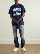 Givenchy - Paris Logo-Print Cotton-Jersey T-Shirt - Blue