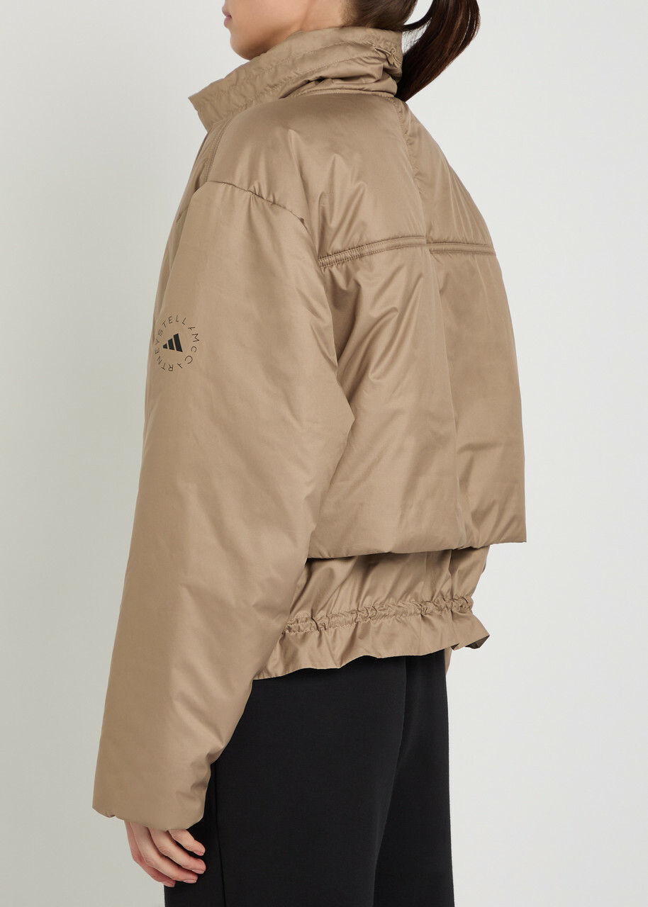 Adidas X Stella Mccartney Liner Padded Shell Jacket Brown