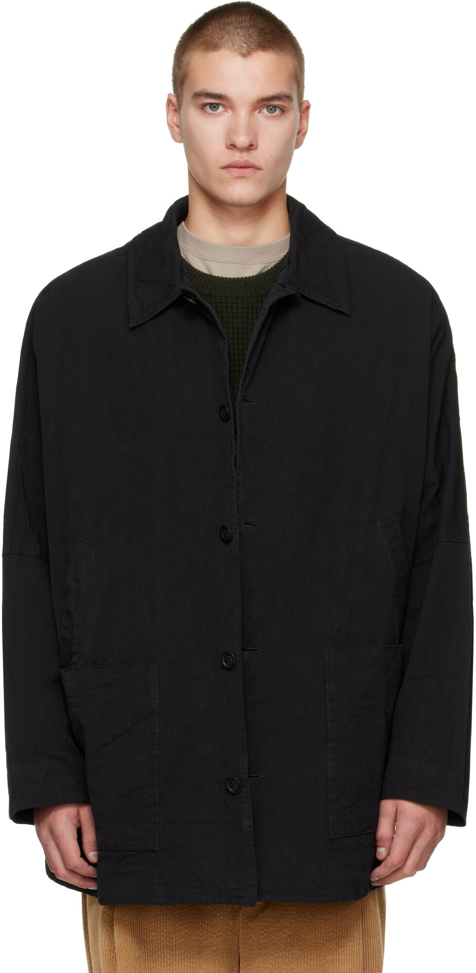 CASEY CASEY Black Double Cot Weiping Jacket