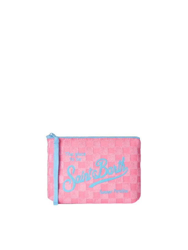 Photo: MC2 Saint Barth Aline Pink Terry Pochette With Check