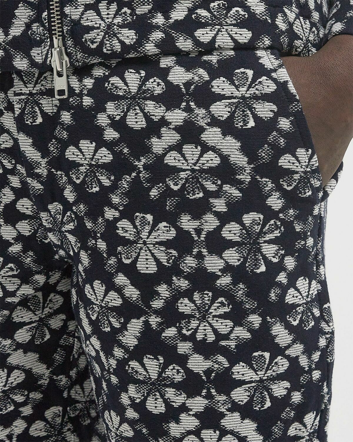 Wax London KURT SHORT FLOWER STAMP JCQUARD Blue Mens Casual Short
