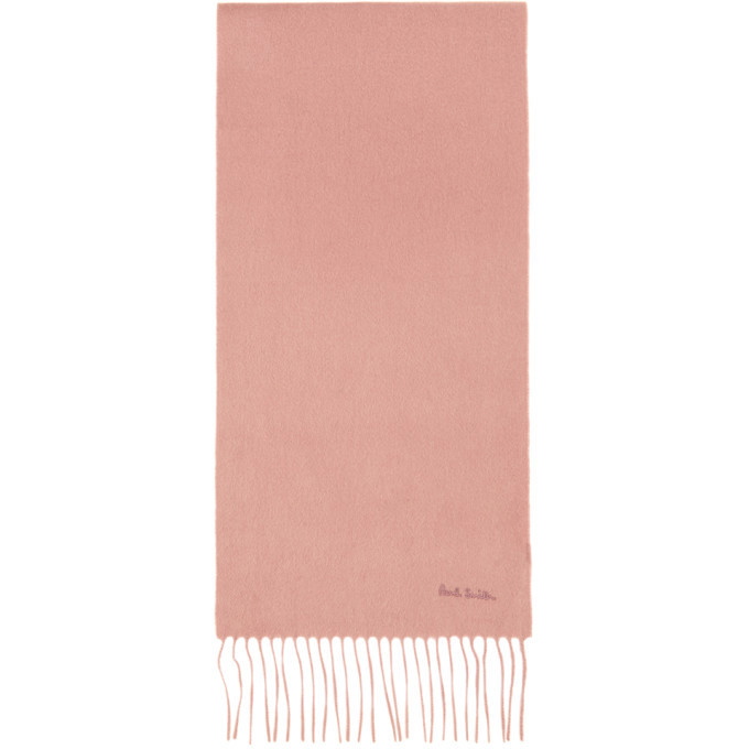 Paul Smith Pink Cashmere Scarf