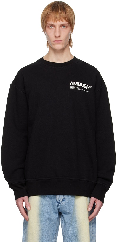 Photo: AMBUSH Black Cotton Sweatshirt