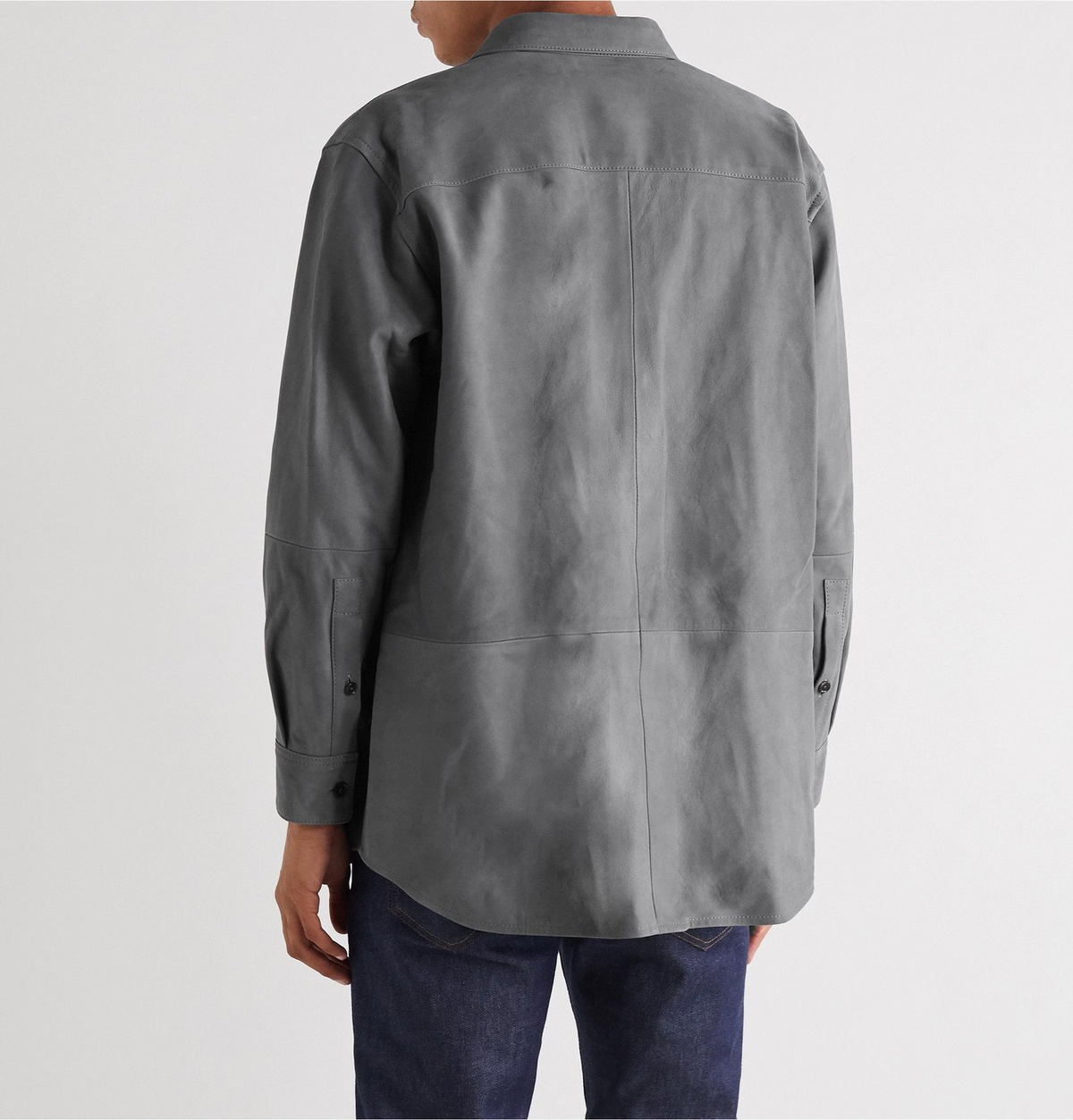 Auralee - Nubuck Overshirt - Blue Auralee