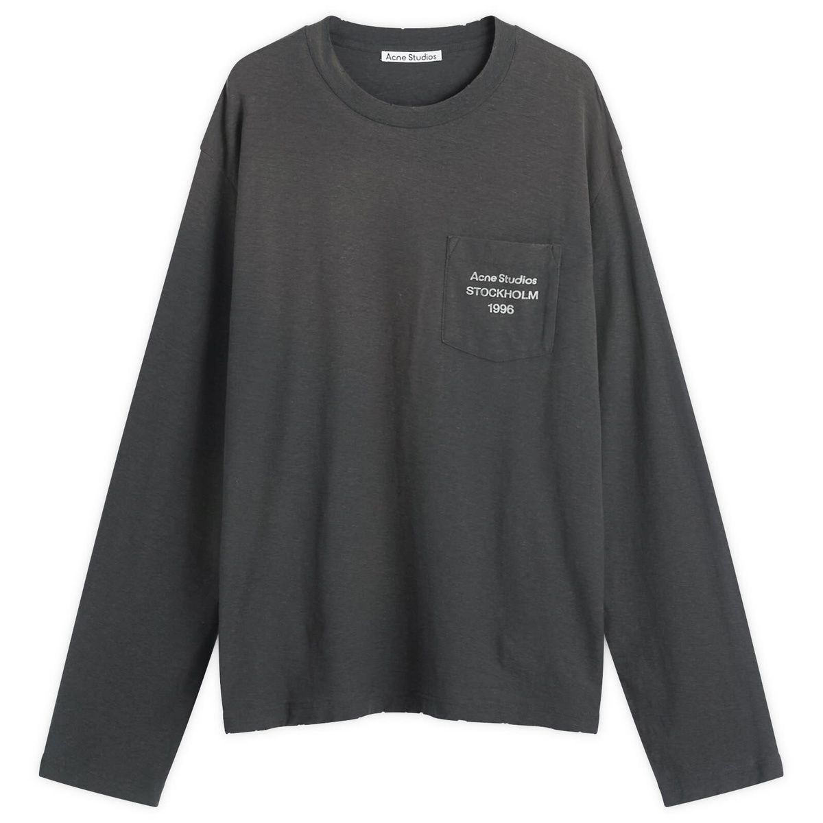 Acne Studios Black Printed Logo Long Sleeve T-shirt Acne Studios