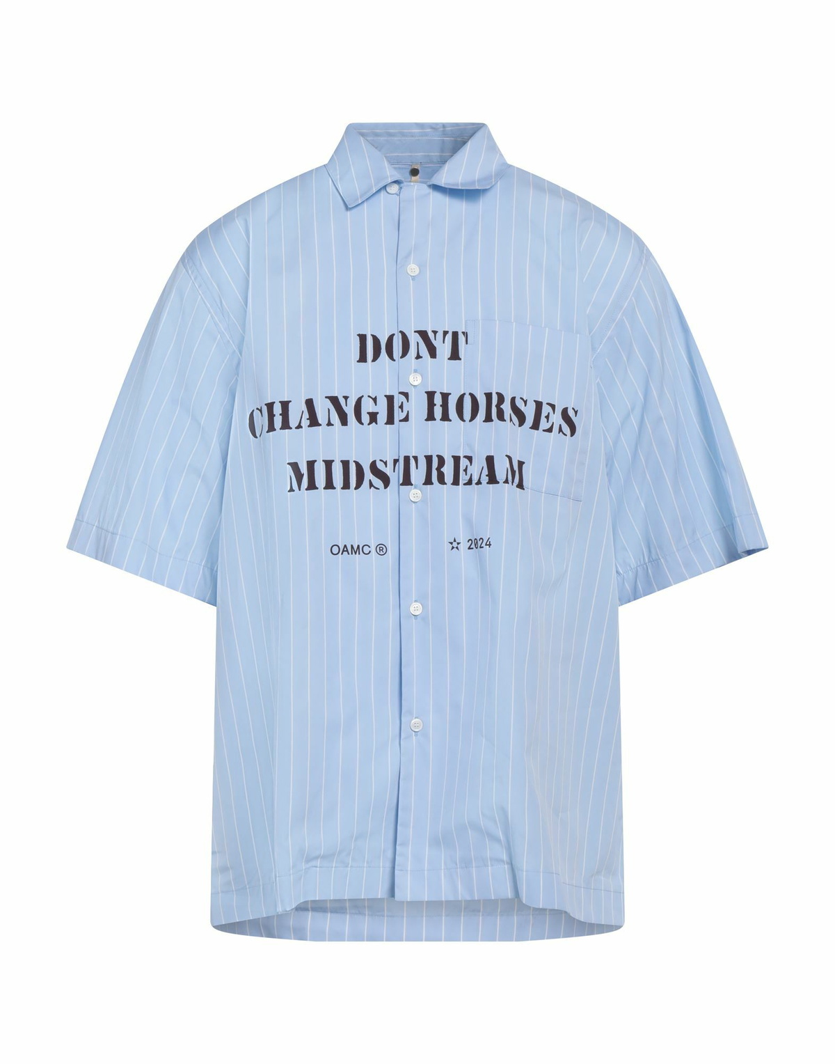 Oamc Mens Shirt Sky in Blue