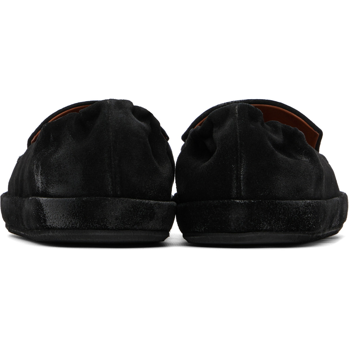 Marsèll Black Scatopelle Suede Loafers