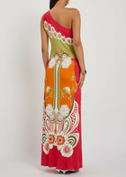 LA Double J Clingy Roy Printed Stretch-jersey Maxi Dress Multicoloured