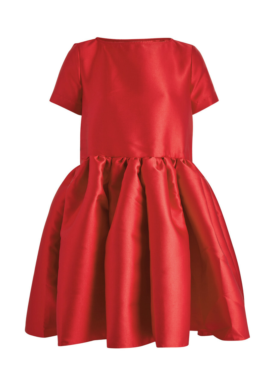 Marques' Almeida Taffeta Puff Mini Dress Red