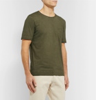 Massimo Alba - Watercolour-Dyed Cotton-Jersey T-Shirt - Green