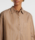 Leset Yoshi striped cotton-blend twill shirt