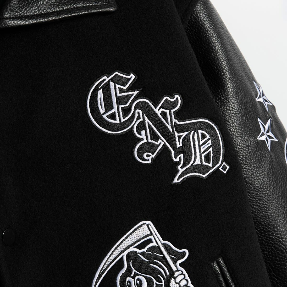 END. X The Great Frog Varsity Jacket in Black/Emerald