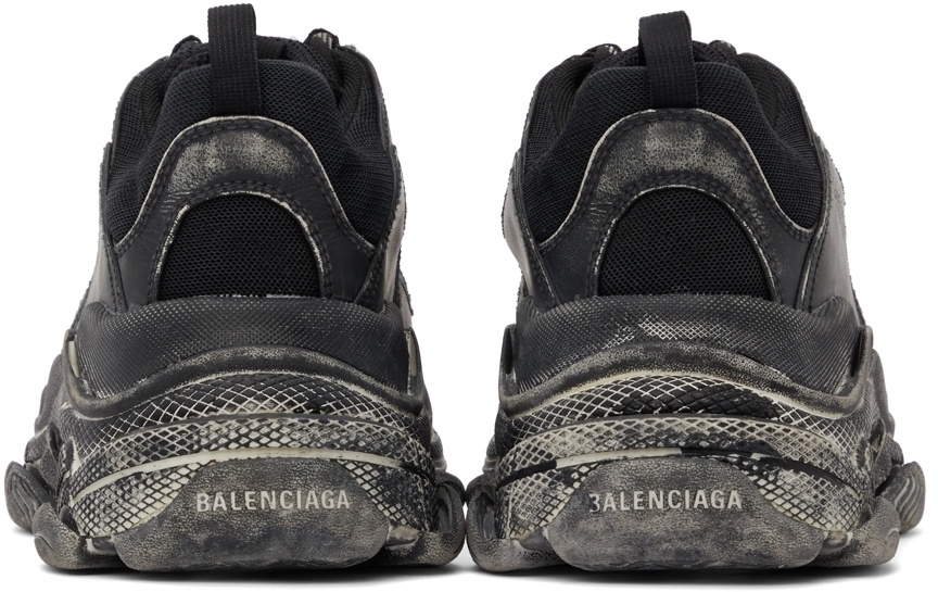 Balenciaga Black Faded Triple S Sneakers Balenciaga