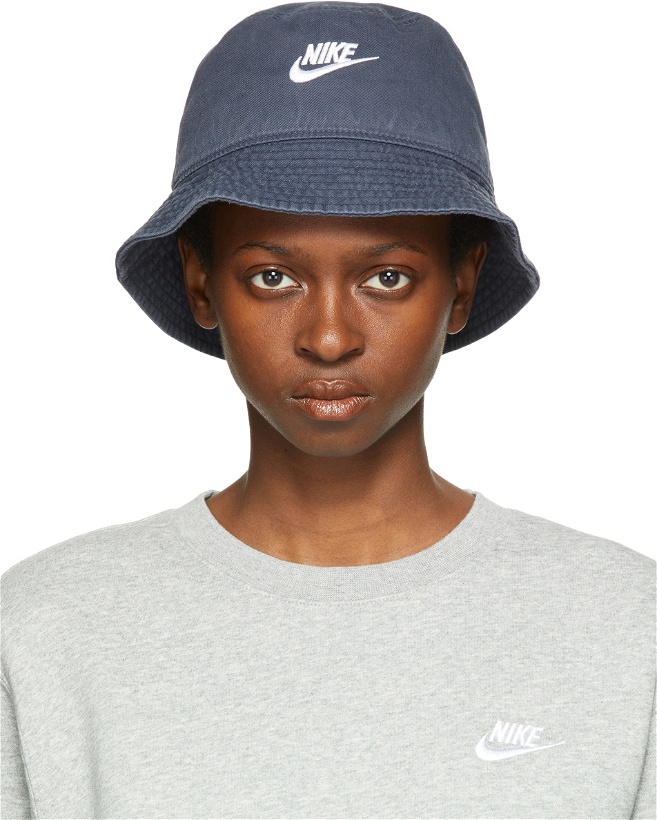 Photo: Nike Navy Sportswear Washed Bucket Hat