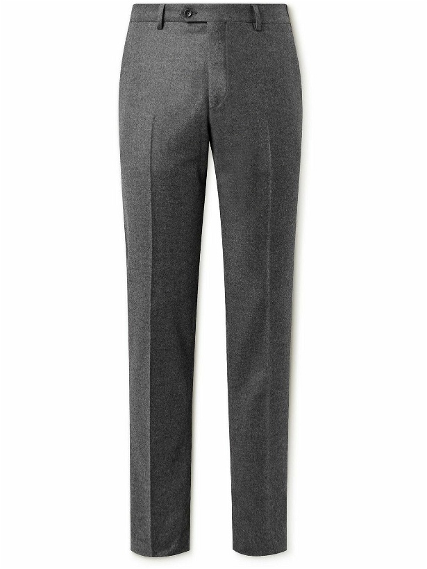 Photo: Loro Piana - Tapered Wool and Cashmere-Blend Trousers - Gray