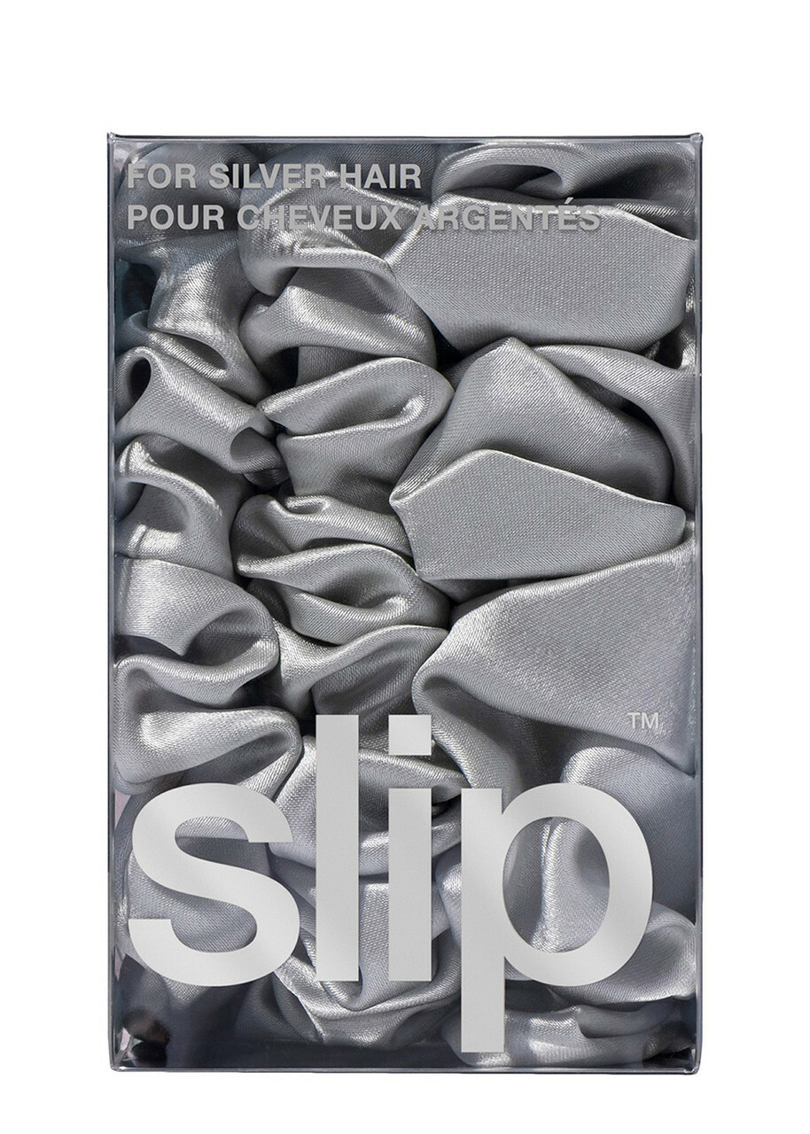 Slip Silk Assorted Scrunchies - Silver