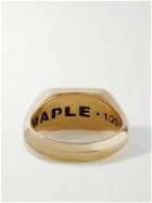 MAPLE - Danny Gold-Plated Shell Signet Ring - Gold