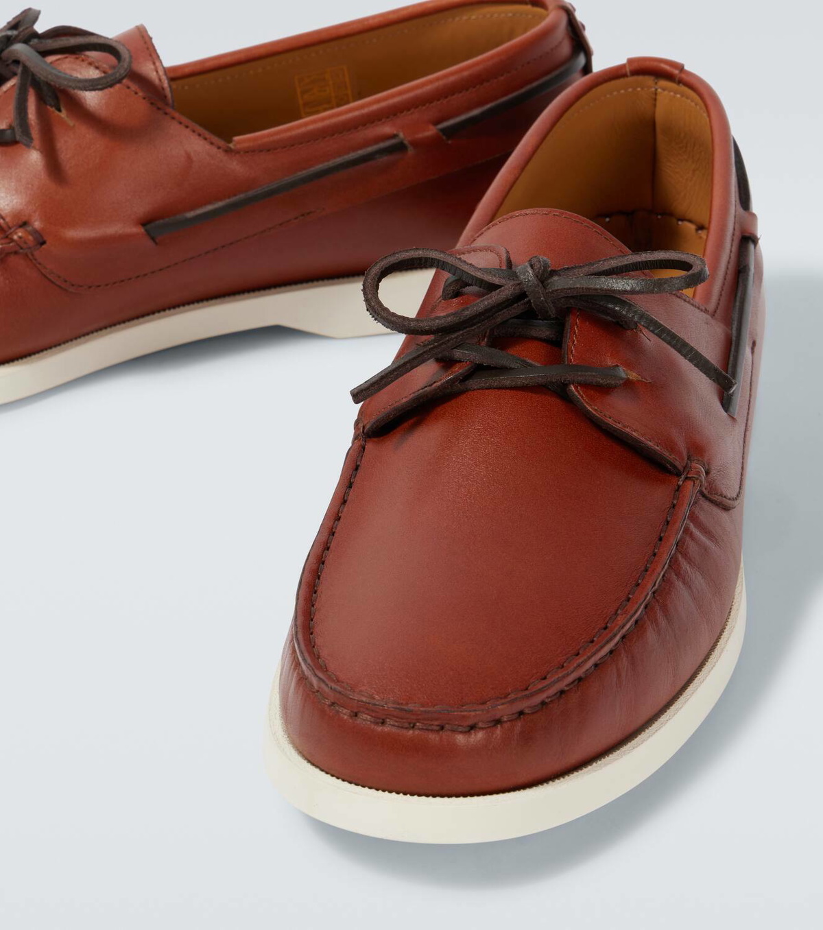 Kiton Leather boat shoes