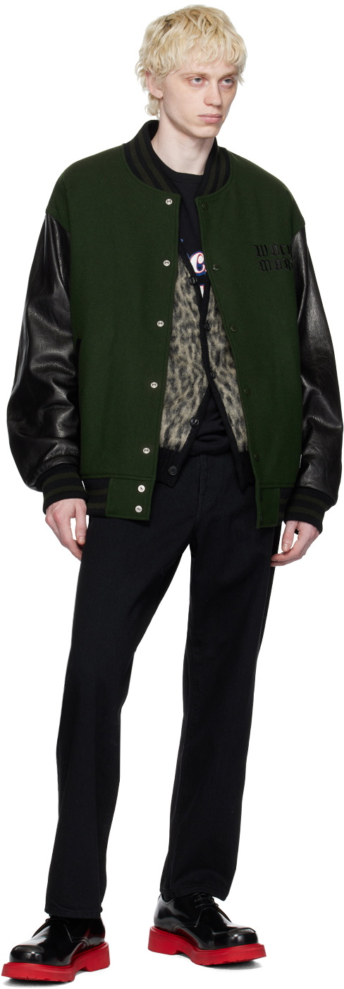 WACKO MARIA Beige Leopard Cardigan