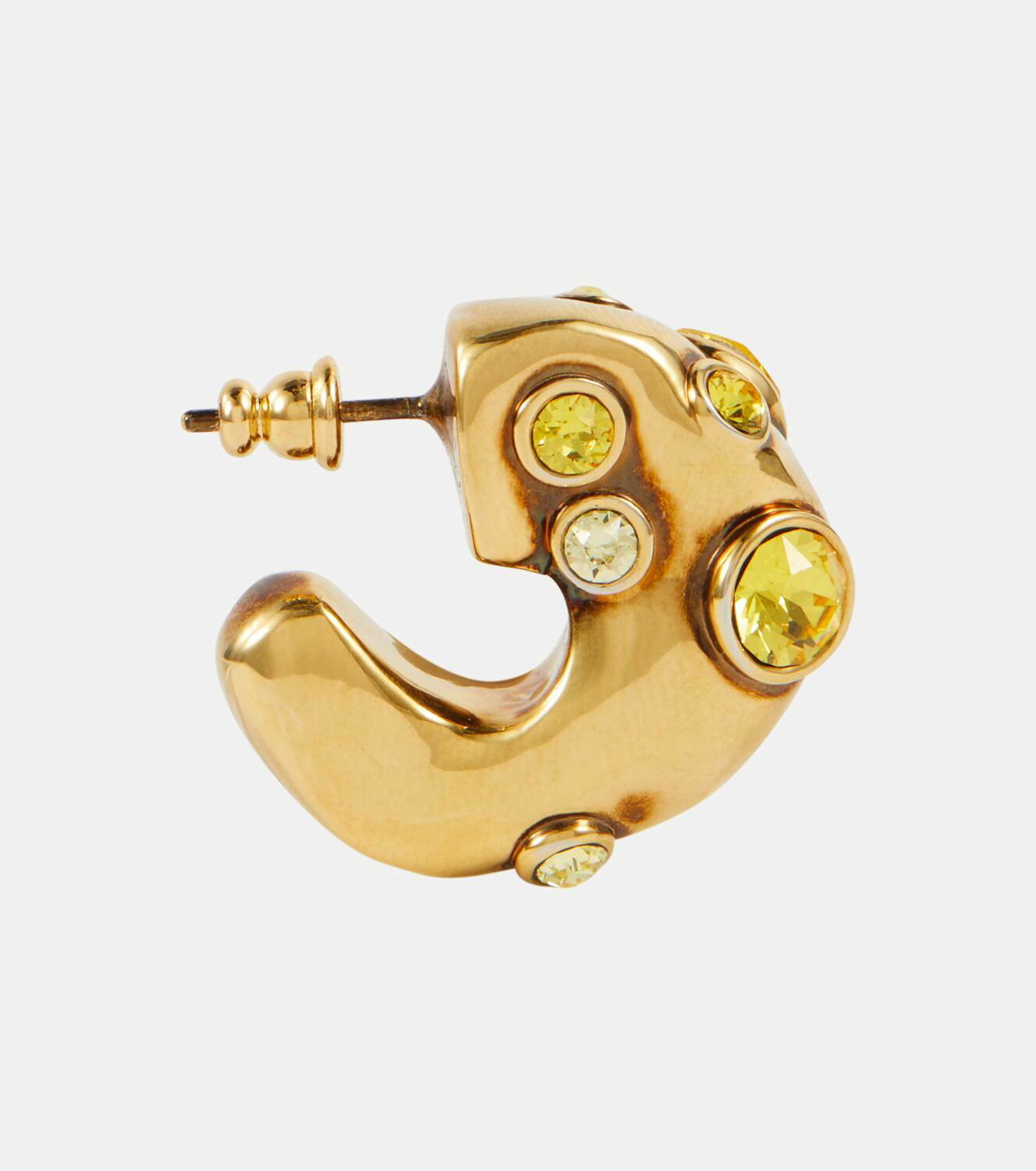 Dries Van Noten Embellished hoop earrings