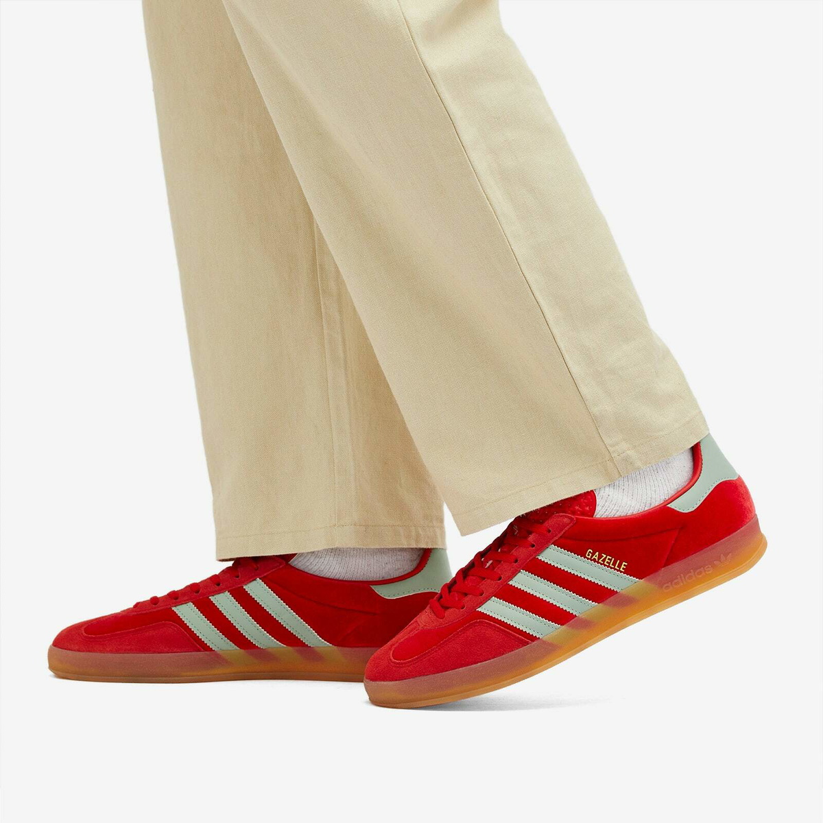 ★ (W) Adidas Gazelle Indoor Better Scarlet Hazy Green Adidas Gazelle Indoor - Better Scarlet/Hazy Green/Gum • Price »