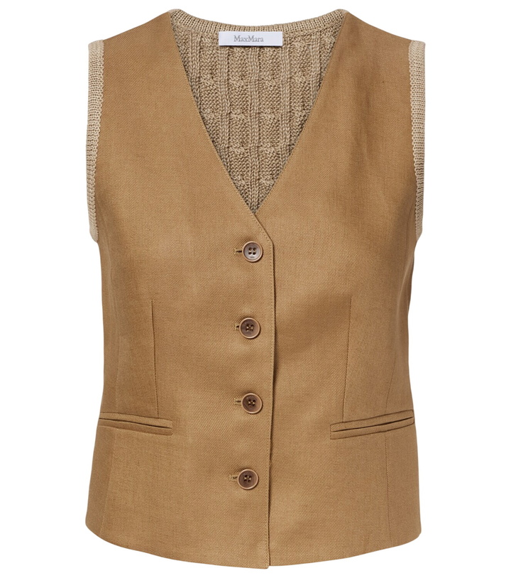 Photo: Max Mara Calibri cable-knit linen vest