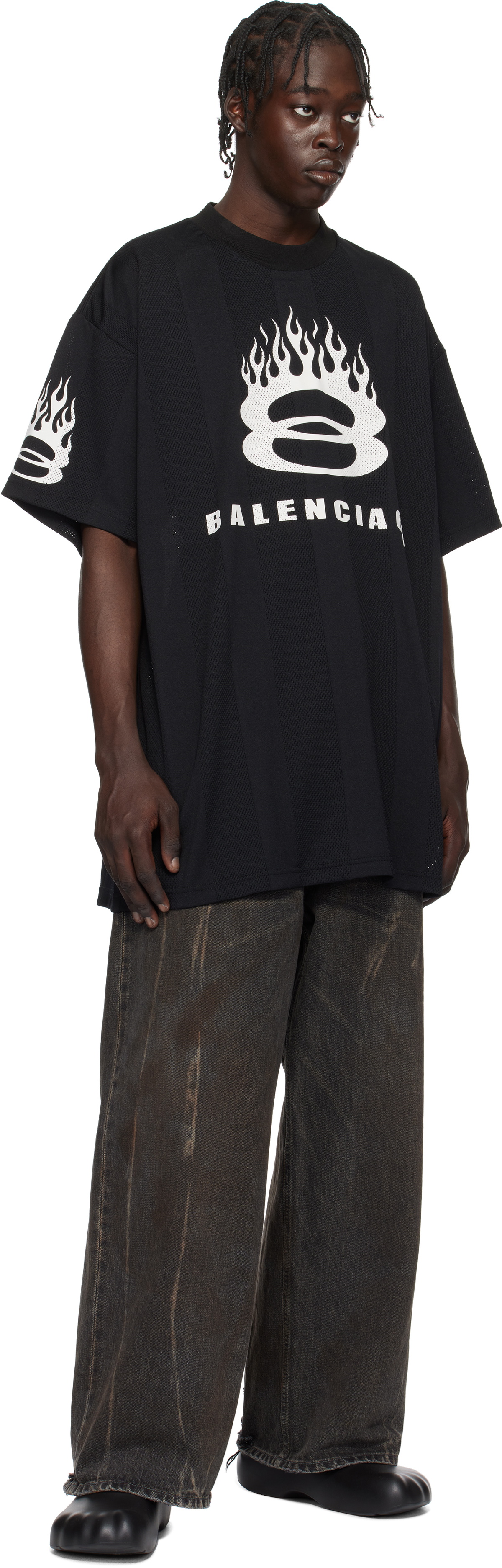 Balenciaga Black Burning Unity T-shirt Balenciaga