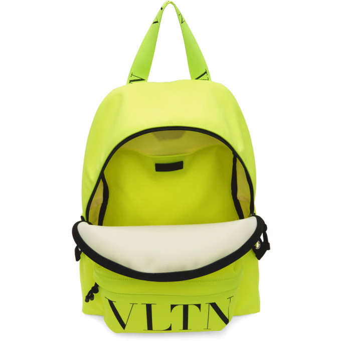 Valentino Yellow Valentino Garavani VLTN Backpack Valentino Garavani