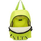 Valentino Yellow Valentino Garavani VLTN Backpack