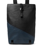 Brooks England - Pickwick Large Leather-Trimmed Patchwork Coated Cotton-Canvas Backpack - Black