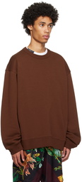 Dries Van Noten Brown Crewneck Sweater