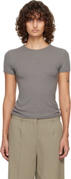 LE17SEPTEMBRE Gray Basic Wool T-shirt