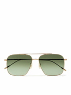 Oliver Peoples - Dresner Aviator-Style Gold-Tone Sunglasses