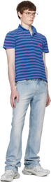 Balenciaga Blue Laurel Classic Fitted Polo