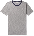 Hartford - Striped Cotton-Jersey T-Shirt - Navy