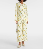 Burberry Floral silk satin wide-leg pants