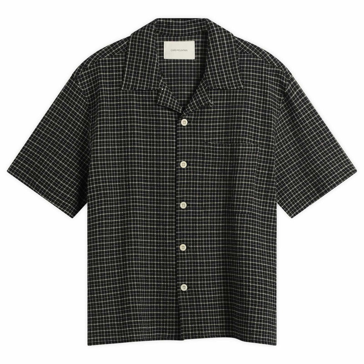 Photo: Café Mountain Men's Loose Check Vacation Shirt in Black