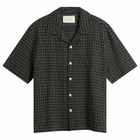 Café Mountain Men's Loose Check Vacation Shirt in Black