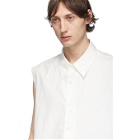 Our Legacy White Cut Cost Sleeveless Company Shirt