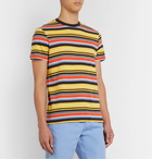 Orlebar Brown - Sammy Striped Cotton and Linen-Blend T-Shirt - Yellow