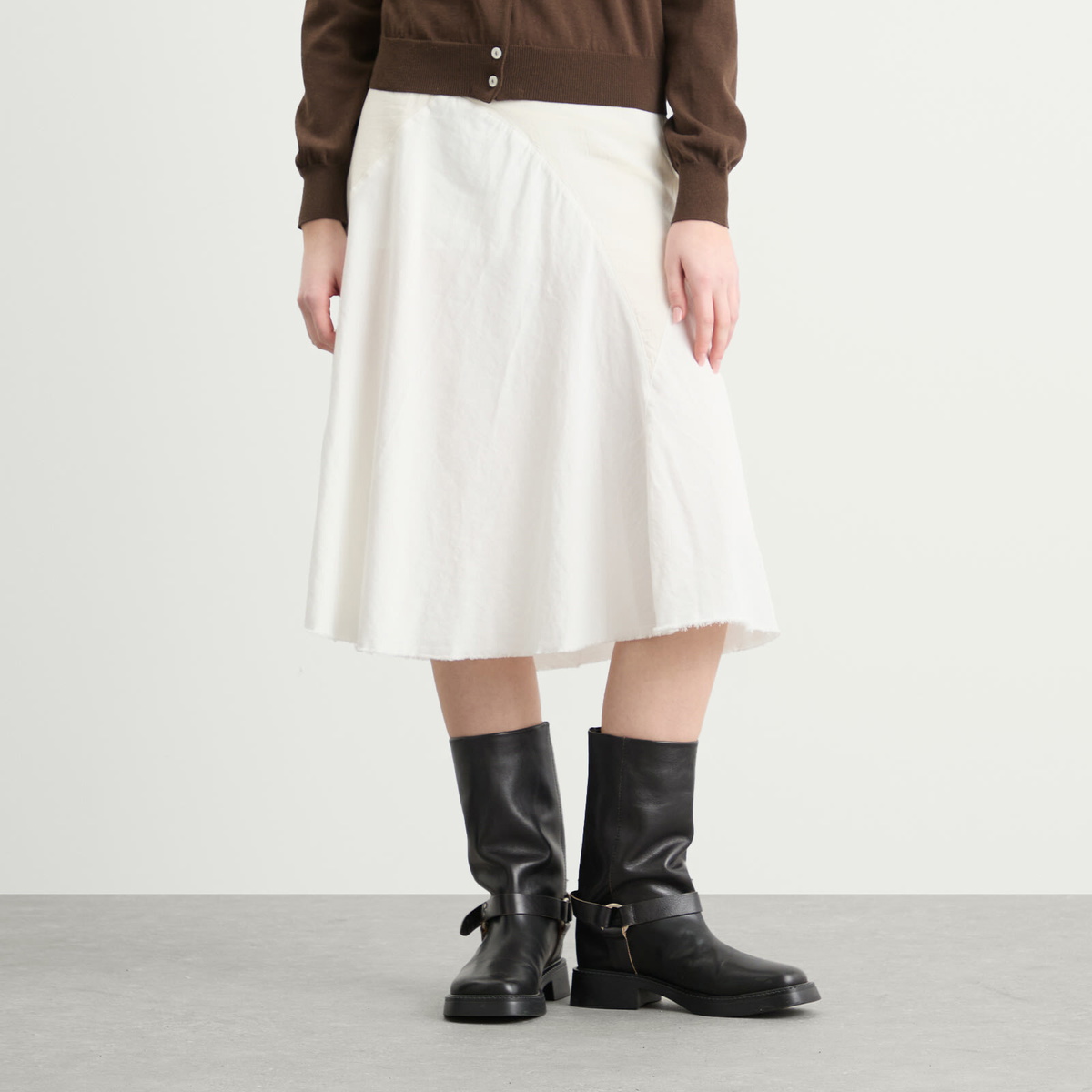 Kijun Women's Seashore Flared Skirt in Off-White