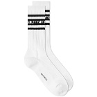 Wacko Maria Men's Type 2 Skater Sock in White/Black