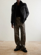 Rick Owens - Geth Wide-Leg Leather Trousers - Brown