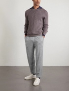 Brunello Cucinelli - Tapered Cashmere-Blend Jersey Sweatpants - Gray