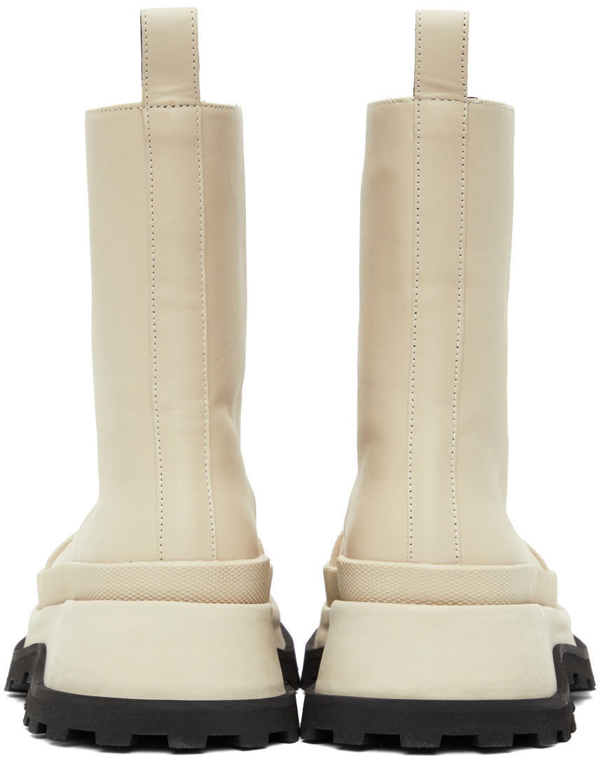 Jil Sander Off-White Chunky Zip Boots Jil Sander