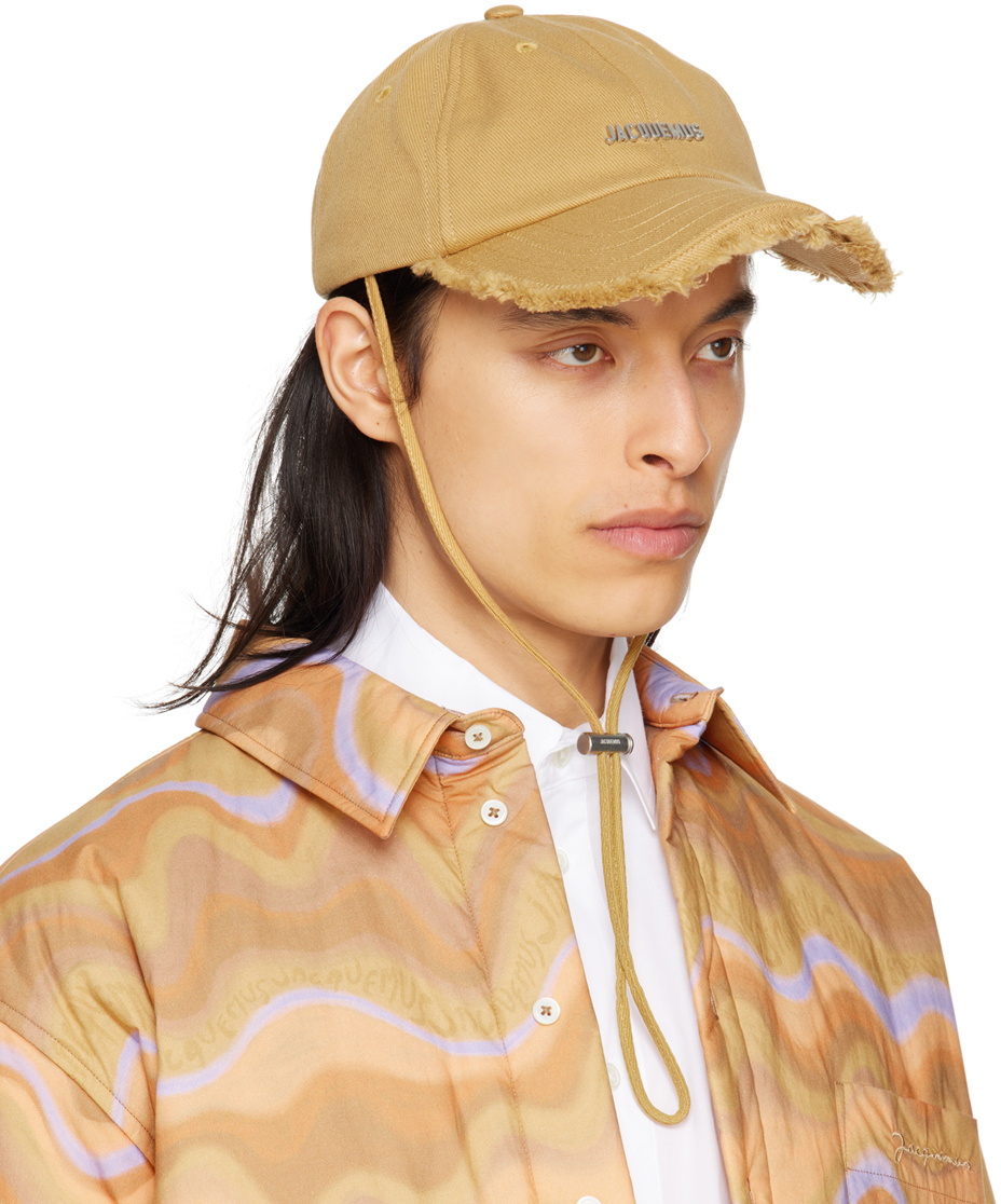 【JACQUEMUS】 LA CASQUETTE ARTICHAUT (KHAKI) Jacquemus Khaki Le Raphia 'La casquette Artichaut' Cap Jacquemus
