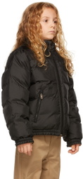 Burberry Kids Reversible Beige Down Check Puffer Jacket
